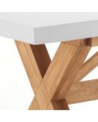 Table à rallonge jolly chêne/blanc - 80x85x180 cm