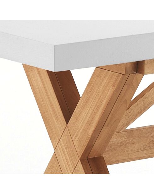 Table à rallonge jolly chêne/blanc - 80x85x180 cm