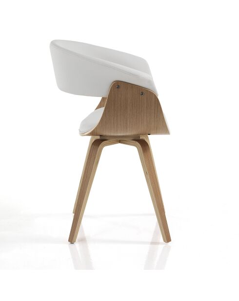 Chaise visby chêne/blanc - 72/81x62x51 cm