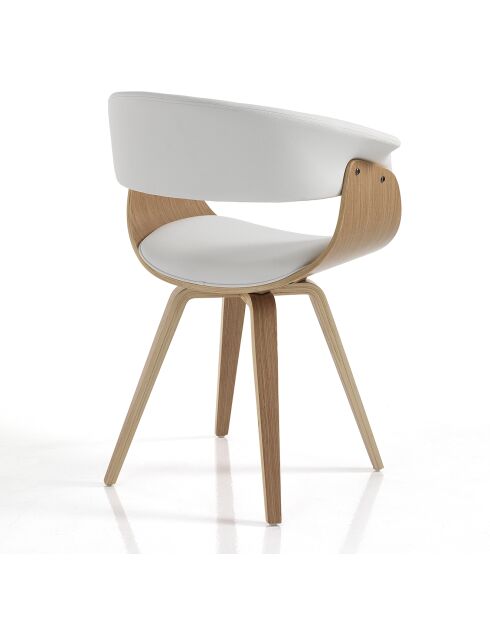 Chaise visby chêne/blanc - 72/81x62x51 cm