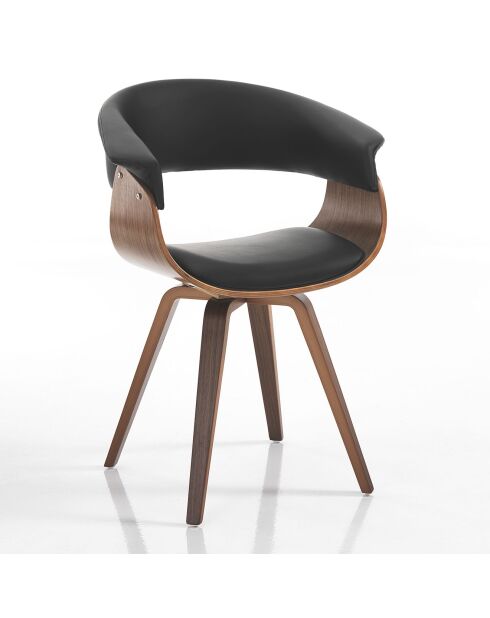 Chaise visby noire - 72/81x62x51 cm