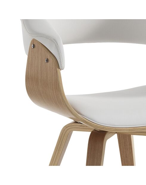 Chaise visby chêne/blanc - 72/81x62x51 cm