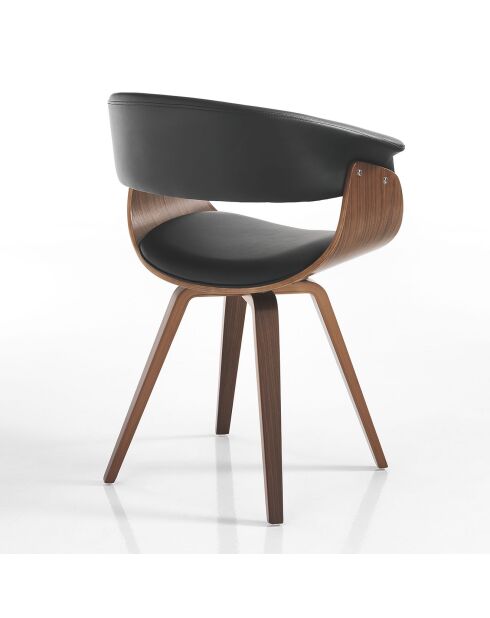 Chaise visby noire - 72/81x62x51 cm