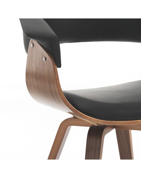 Chaise visby noire - 72/81x62x51 cm