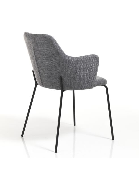 2 Chaises sonia gris/noir - 85x55x59 cm