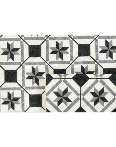 Tapis Azulejo 754 noir - 50x100 cm