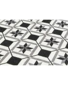 Tapis Azulejo 754 noir - 50x100 cm