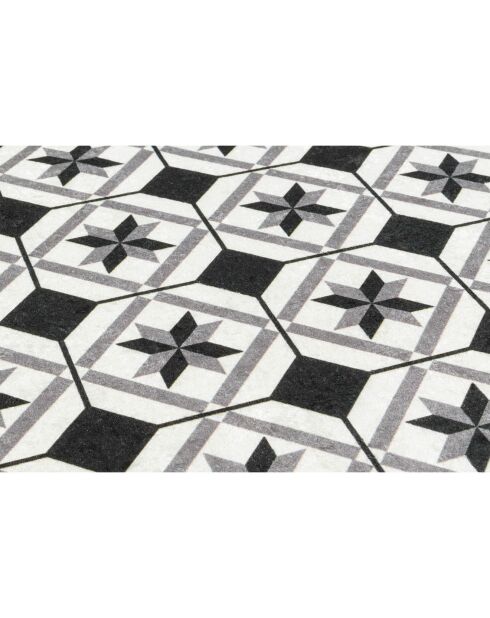 Tapis Azulejo 754 noir - 50x100 cm