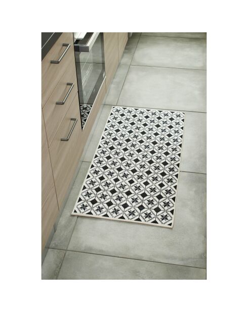 Tapis Azulejo 754 noir - 50x100 cm