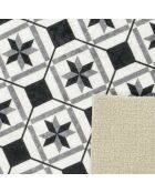 Tapis Azulejo 754 noir - 50x100 cm