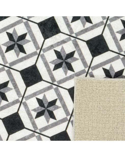 Tapis Azulejo 754 noir - 50x100 cm