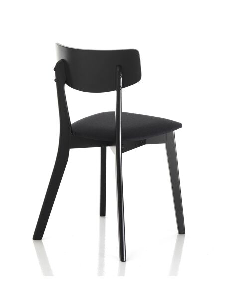 2 Chaises varm noires - 80x44x47 cm