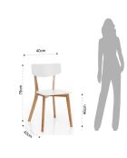 2 Chaises varm blanches - 79x40x43 cm