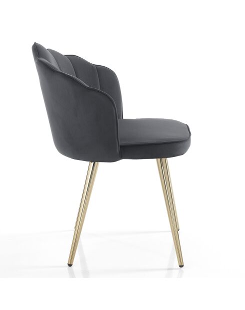 4 Chaises shell grises - 78x57x58 cm