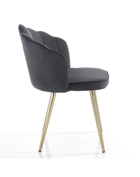 4 Chaises shell grises - 78x57x58 cm