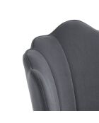 4 Chaises shell grises - 78x57x58 cm