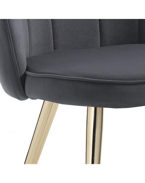 4 Chaises shell grises - 78x57x58 cm