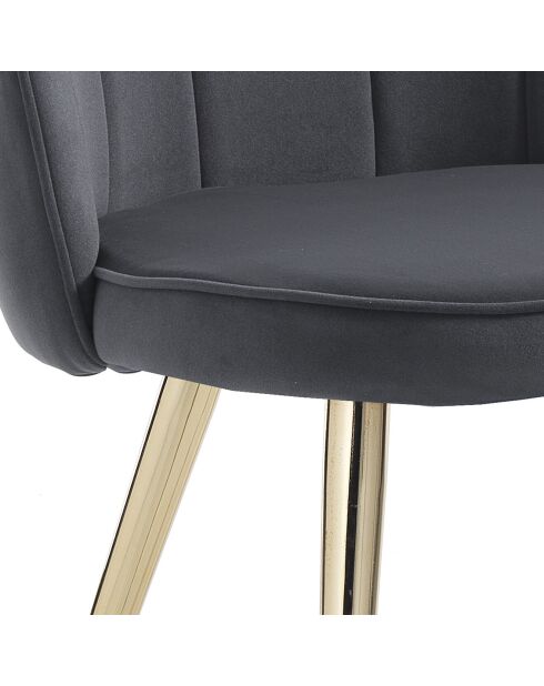 4 Chaises shell grises - 78x57x58 cm