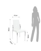 4 Chaises margo blanches - 85x41x53 cm