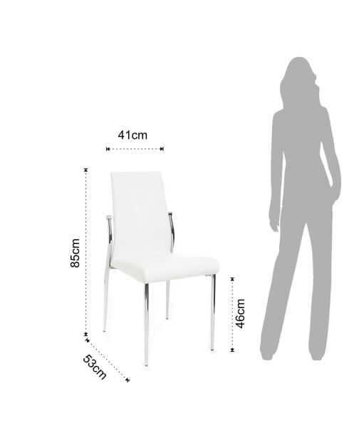4 Chaises margo blanches - 85x41x53 cm