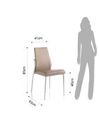 4 Chaisess margo colombe - 85x41x53 cm