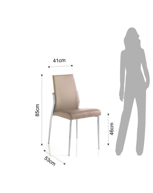 4 Chaisess margo colombe - 85x41x53 cm