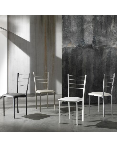 4 Chaises just blanches - 88x40x40 cm