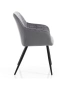 2 Chaises denver grises - 83x55x60 cm