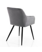 2 Chaises denver grises - 83x55x60 cm