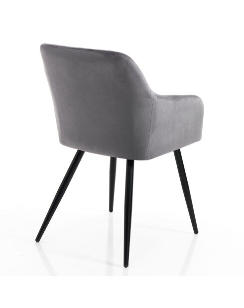 2 Chaises denver grises - 83x55x60 cm