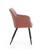 2 Chaises denver rose/noir - 83x55x60 cm