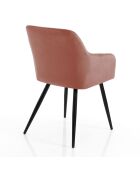 2 Chaises denver rose/noir - 83x55x60 cm