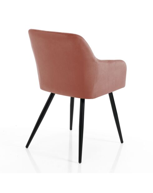 2 Chaises denver rose/noir - 83x55x60 cm