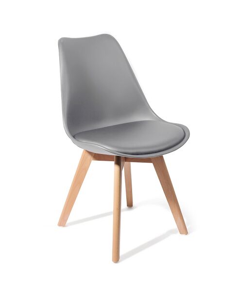 4 Chaises kiki evo grises - 81x49x54 cm
