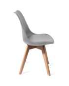 4 Chaises kiki evo grises - 81x49x54 cm