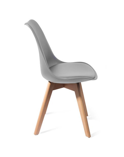 4 Chaises kiki evo grises - 81x49x54 cm