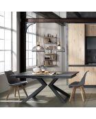 4 Chaises kiki evo grises - 81x49x54 cm