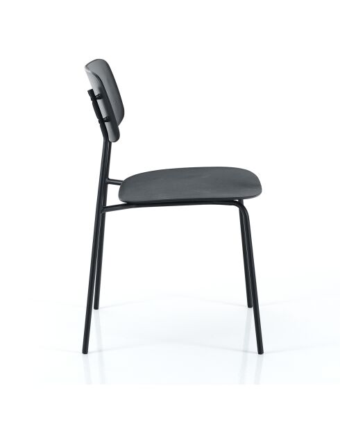 4 Chaises primary noires - 43x51x78 cm