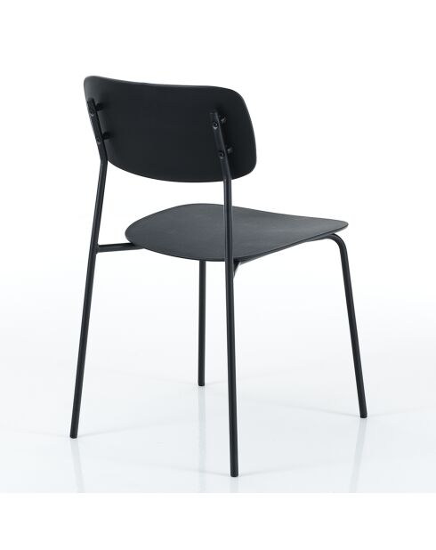 4 Chaises primary noires - 43x51x78 cm