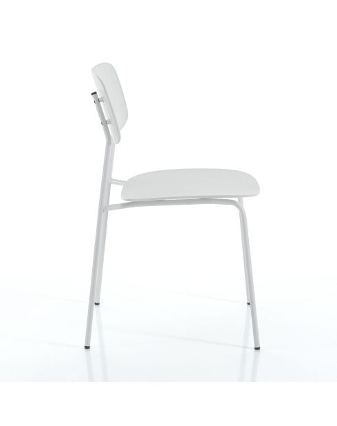 4 Chaises primary blanches - 43x51x78 cm