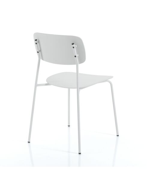 4 Chaises primary blanches - 43x51x78 cm