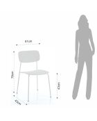 4 Chaises primary blanches - 43x51x78 cm