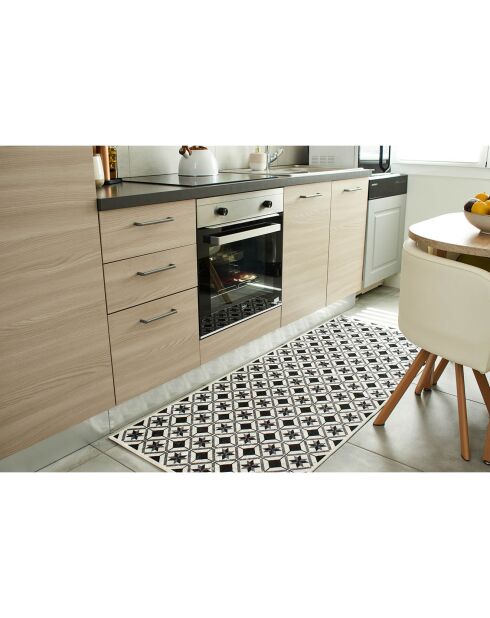 Tapis Azulejo 754 noir - 70x180 cm