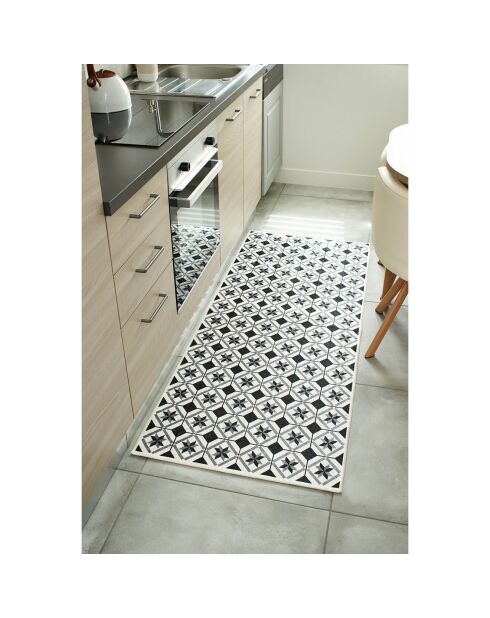 Tapis Azulejo 754 noir - 70x180 cm
