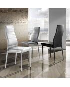 4 Chaises tapissées camaro grises - 94x41x54 cm