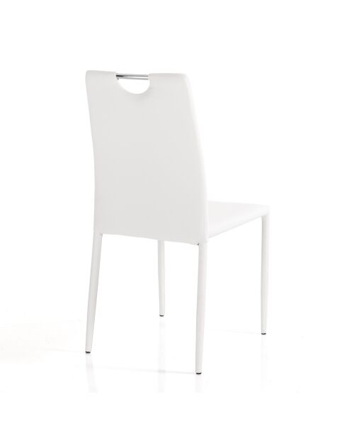 4 Chaises sara blanches - 91x44x51 cm