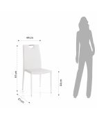 4 Chaises sara blanches - 91x44x51 cm