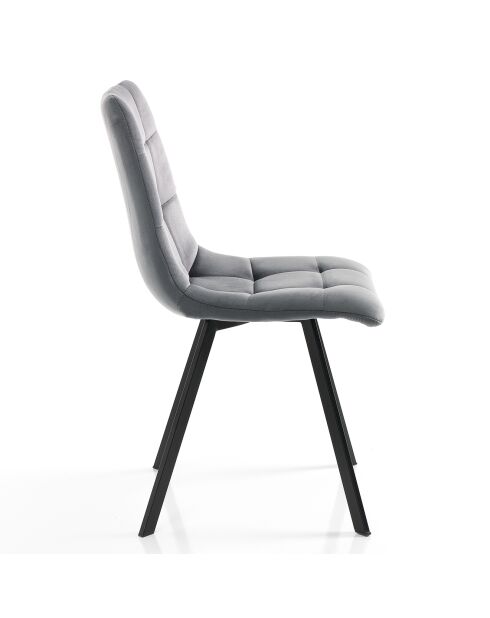 4 Chaises toffee grises - 87x44x56cm