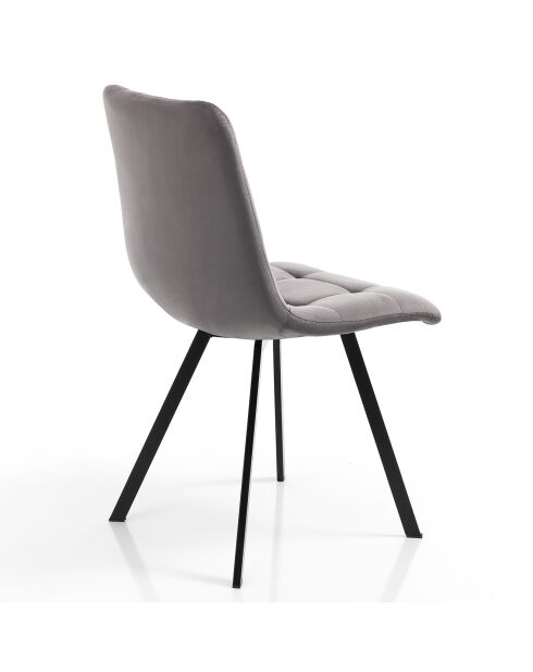 4 Chaises toffee grises - 87x44x56cm