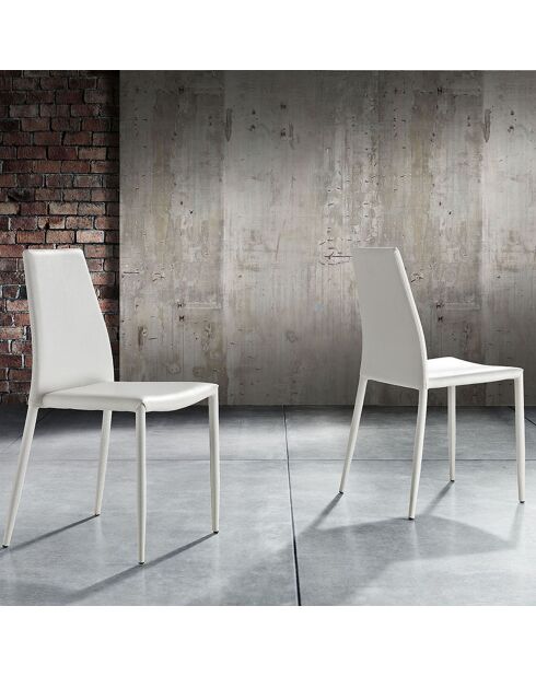 4 Chaises lion blanches - 87x43x50 cm